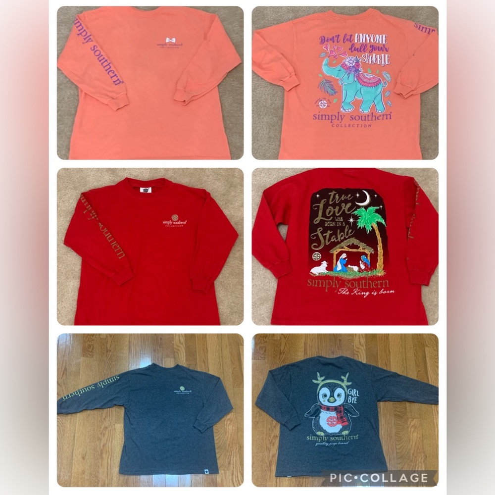 Simply Southern Long Sleeve Shirt Lot